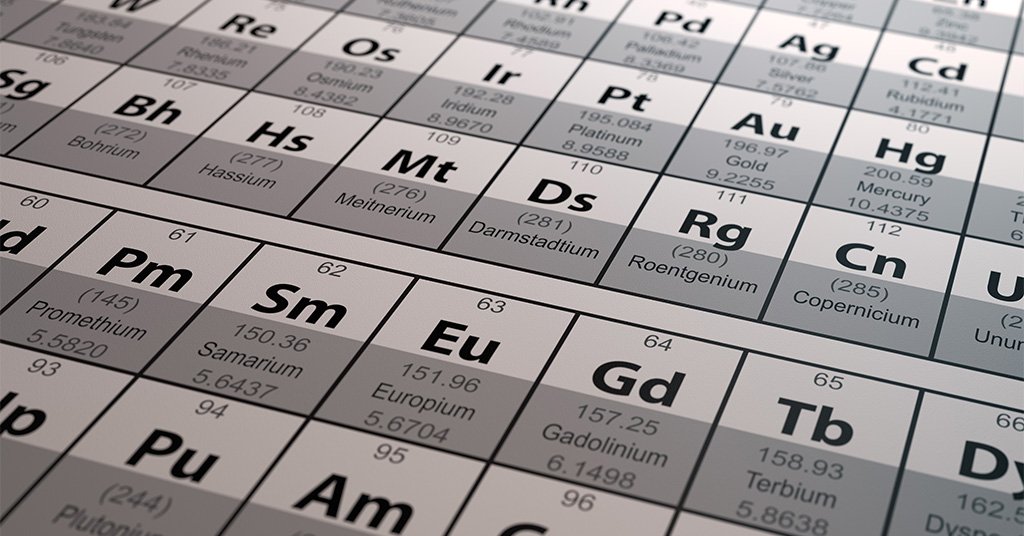 Close-up of periodic table elements for O-Level Chemistry revision.